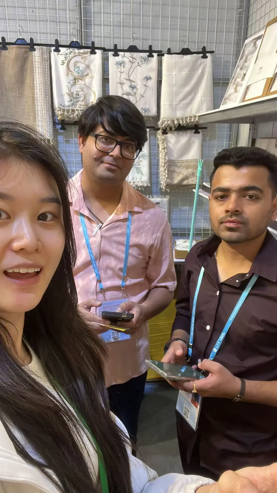 A Danli representative with visitors at the 138th Canton Fair
